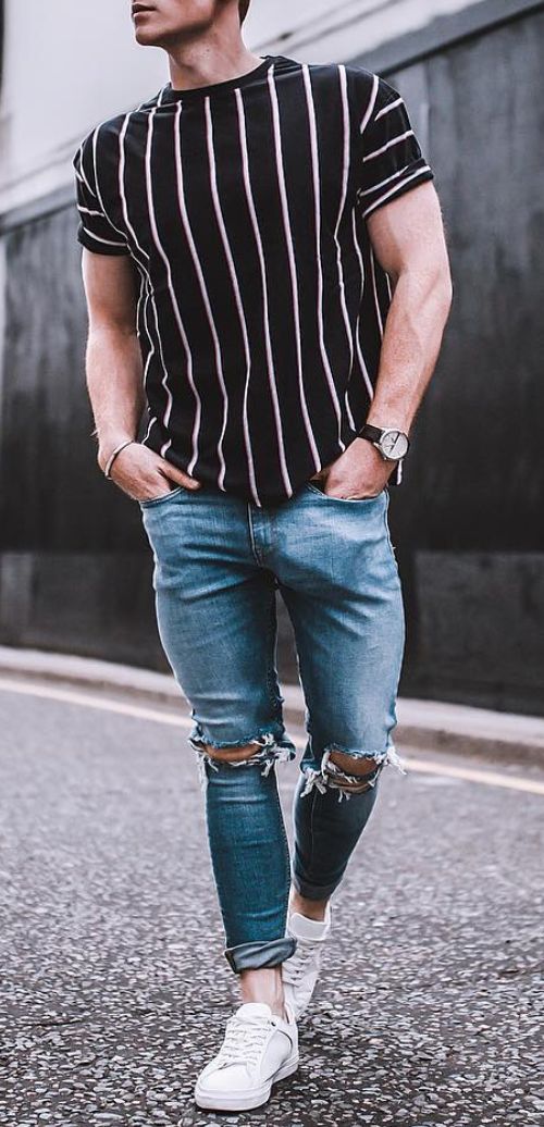 Camisa listrada vertical deals masculina